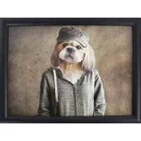 Kniedienblad met kussen eronder Laptray schootkussen Mr. Hond